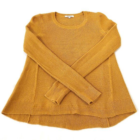 Madewell Riverside Mustard Textured Crewneck Sweater - Picture 8 of 15